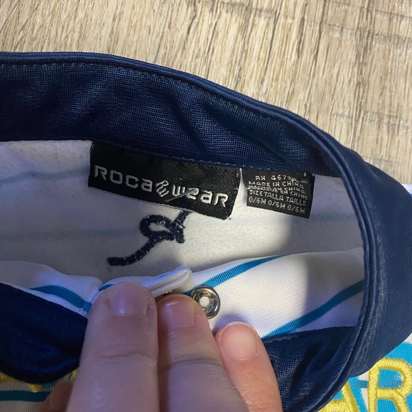 VINTAGE Rocawear Size 0-6 Month Blue White Zip Up Jacket Y2K - Picture 5 of 6